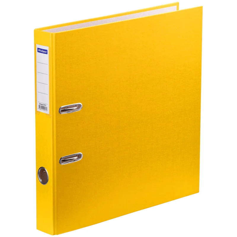 желтая Папка с боковым зажимом СТАММ "Стандарт" А4, 17мм, 700мкм, пластик, синяя