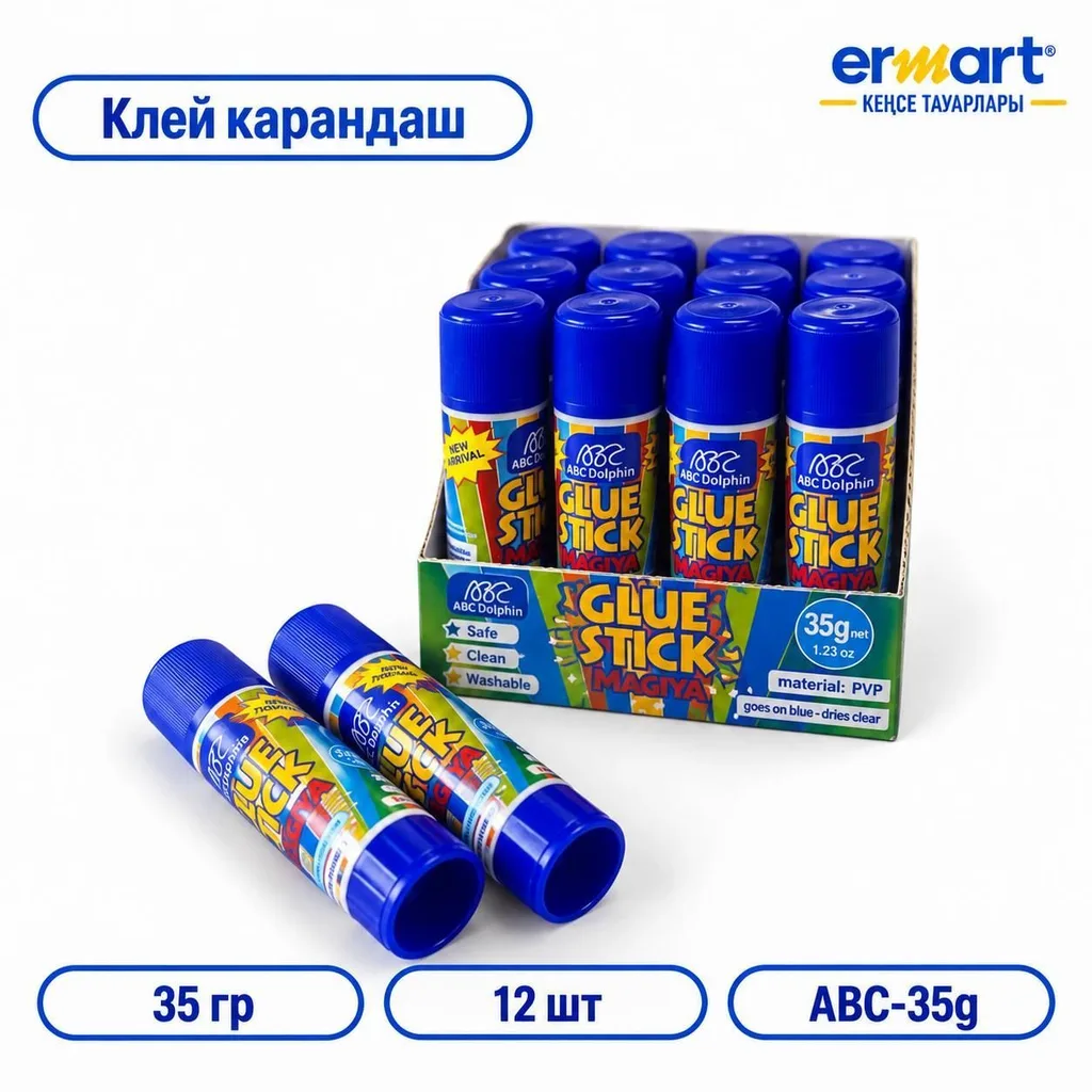 Клей карандаш ABC Dolphin 35гр